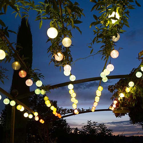 guirlande lumineuse pergola